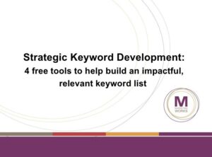 free tools for keyword development, SEO, SEO tactics